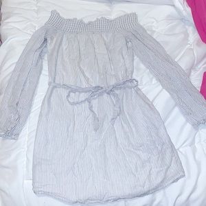 Off the shoulder mini dress